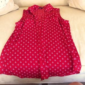 Express Sleeveless Anchor Top